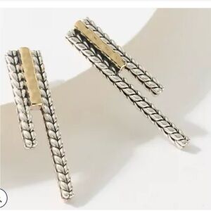 NWB John Hardy Jai Earrings! Unique, Wear With Everything Two-toned Earrings!